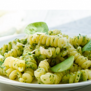 Fusilli  with pesto & green vegetables